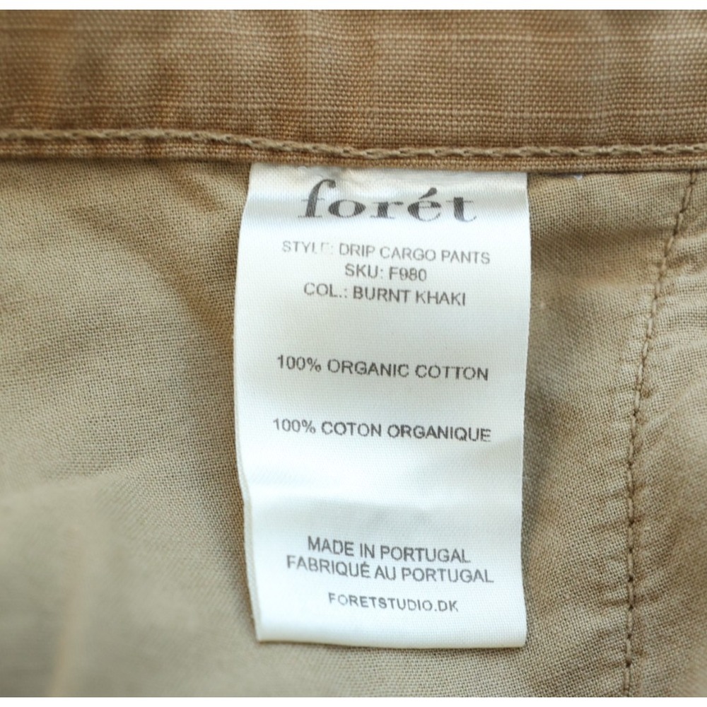 Foret Drip Cargo Pant Men's‎ 30 x 28 Burnt Khaki Cotton Straight Ripstop $160 - Picture 5 of 15